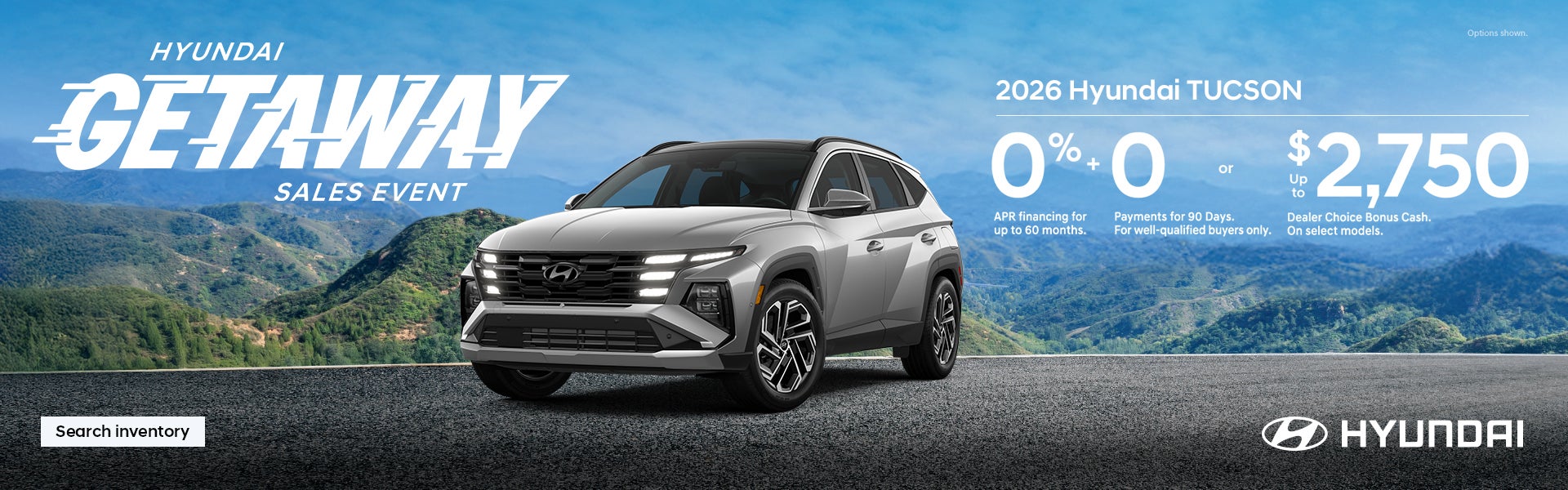 2026 Hyundai Tucson Mid-Atlantic APR or Bonus Cash Offer